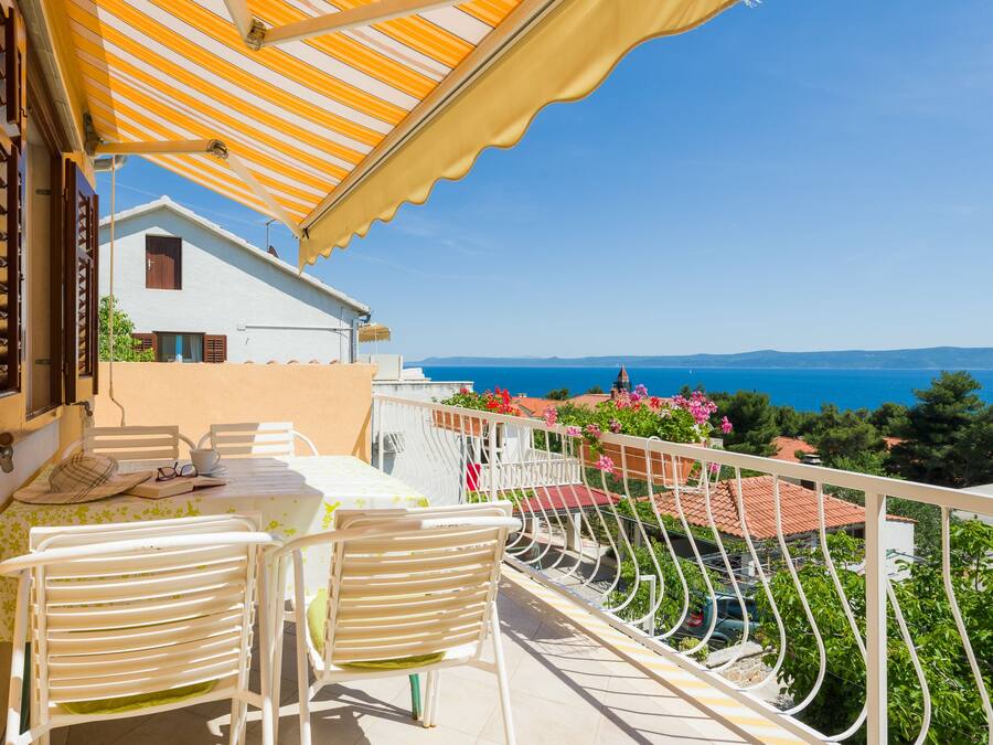 Apartamento, 2 quartos, sacada, vista para o mar (1) | Sacada