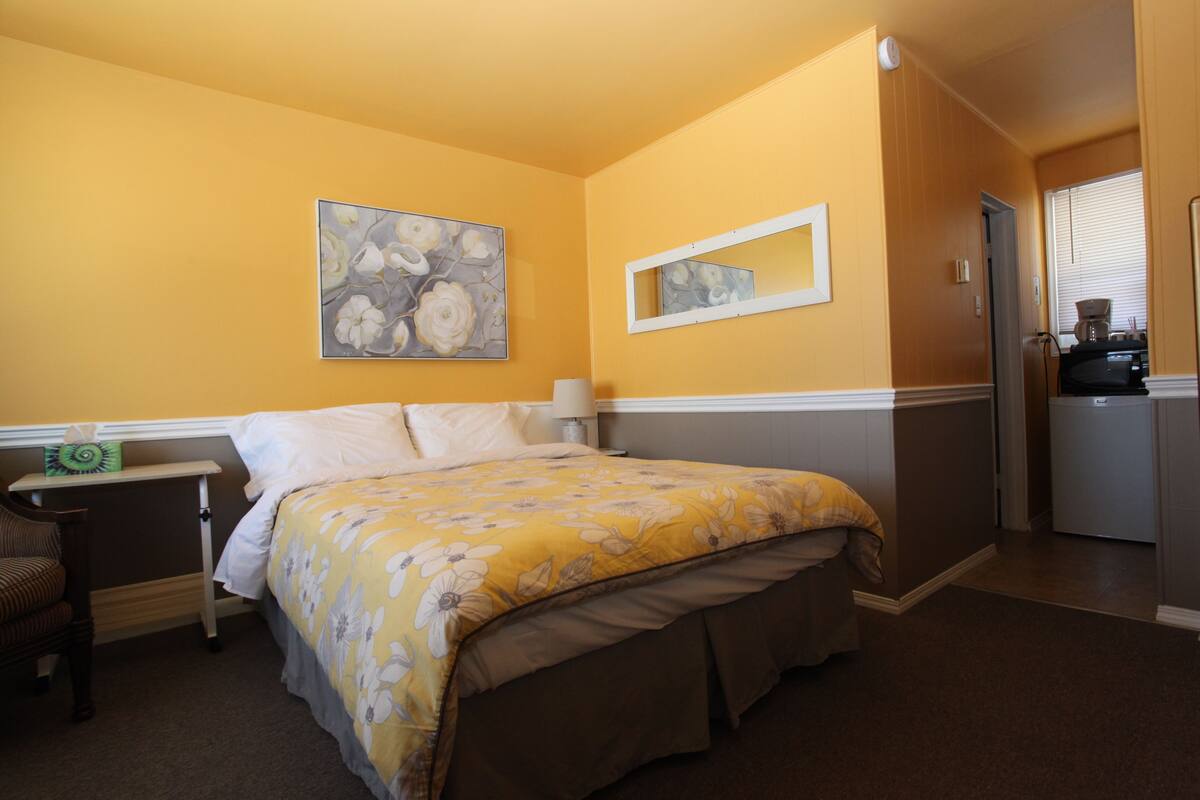 Desk, blackout curtains, free WiFi, bed sheets