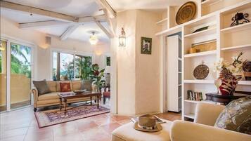 Premium Penthouse, 3 Bedrooms, Private Pool, Ocean View | Living area | Flat-screen TV