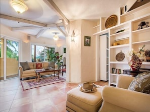 Premium Penthouse, 3 Bedrooms, Private Pool, Ocean View | Living area | Flat-screen TV