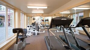 A gym with treadmills, elliptical machines, and weight equipment. - Sunstone Lodge by 101 Great Escapes (Mammoth Lakes)