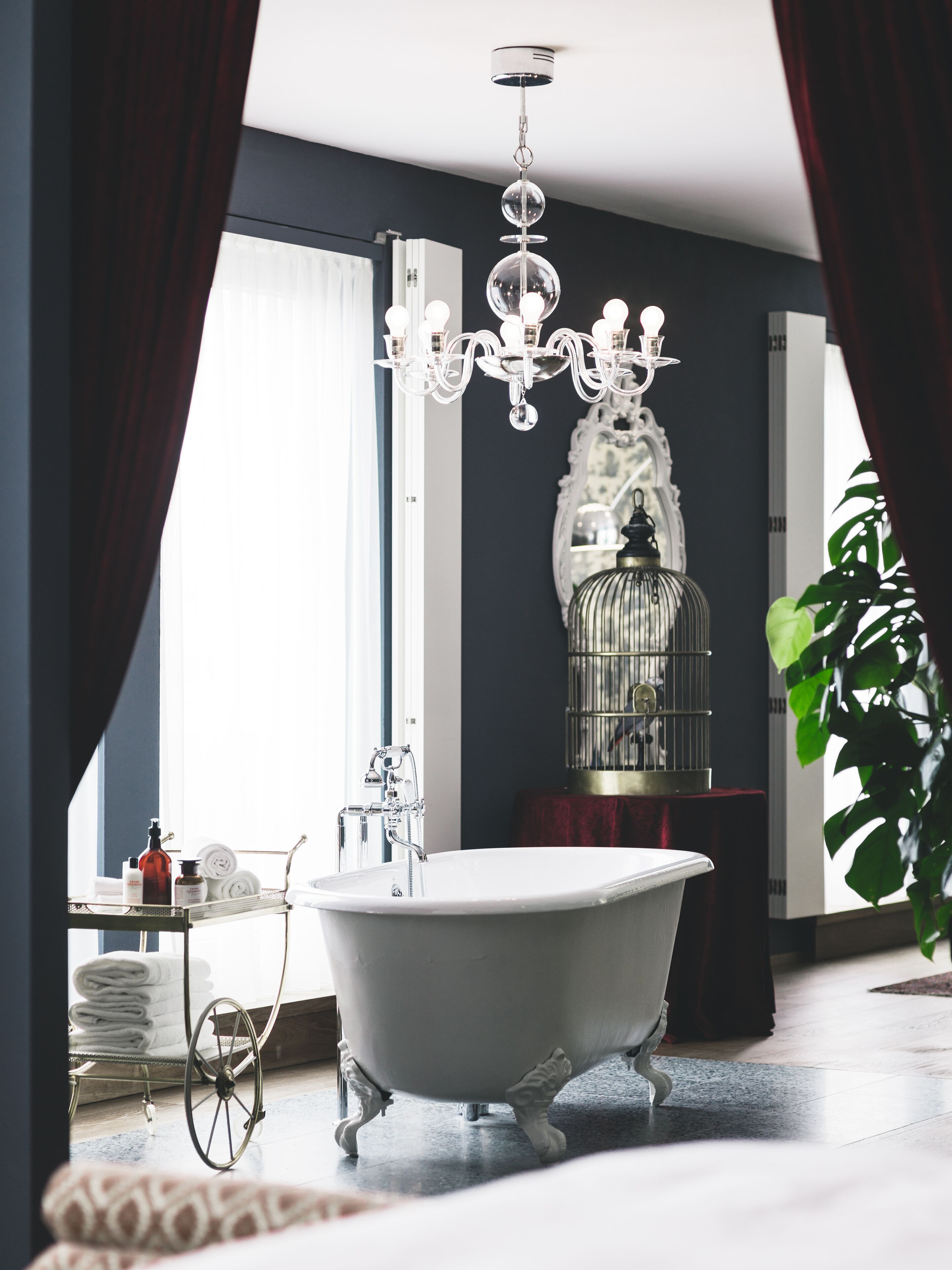 grand suite | bathroom | shower, designer toiletries, hair dryer, slippers