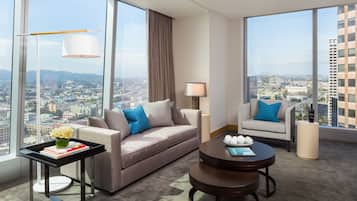 Hypo-allergenic bedding, down comforters, minibar, in-room safe