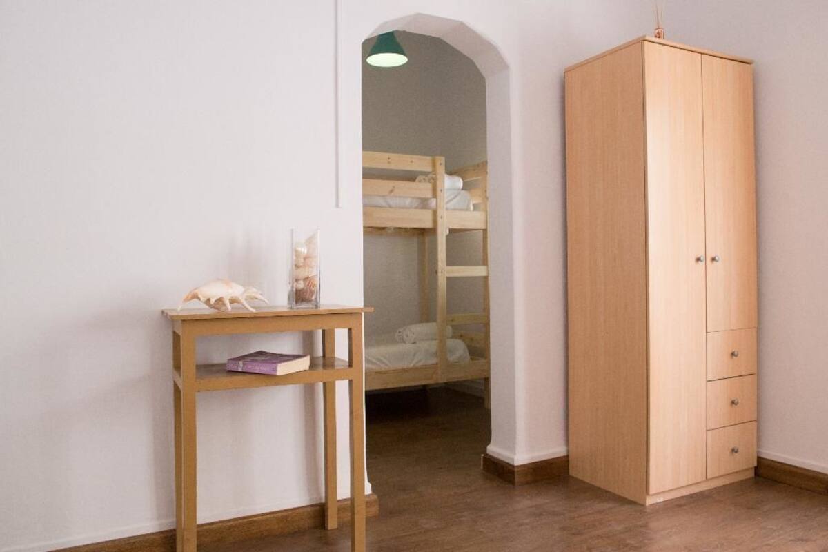 Blackout curtains, free WiFi, bed sheets