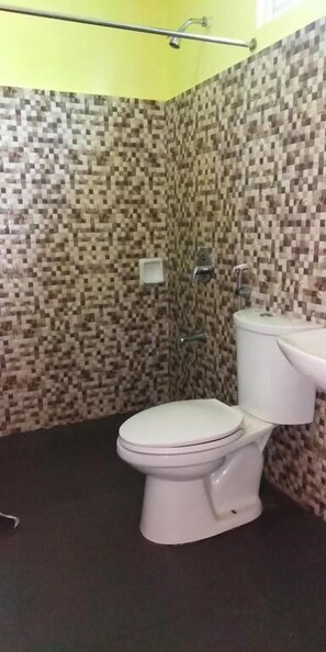 Shower, bidet, towels