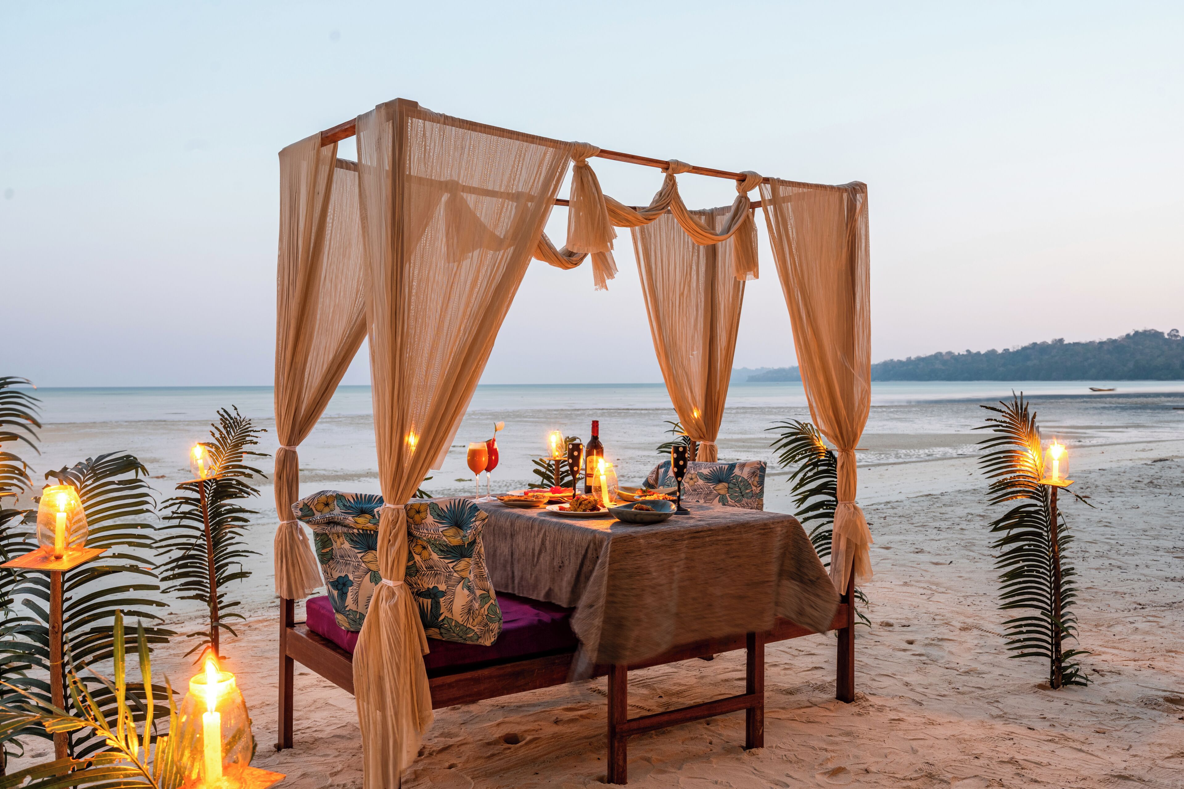 Private beach, white sand, sun-loungers, beach umbrellas