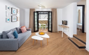 Deluxe Bungalow, 2 Bedrooms | Living area | Flat-screen TV - Los Cardones Boutique Village (Arona)