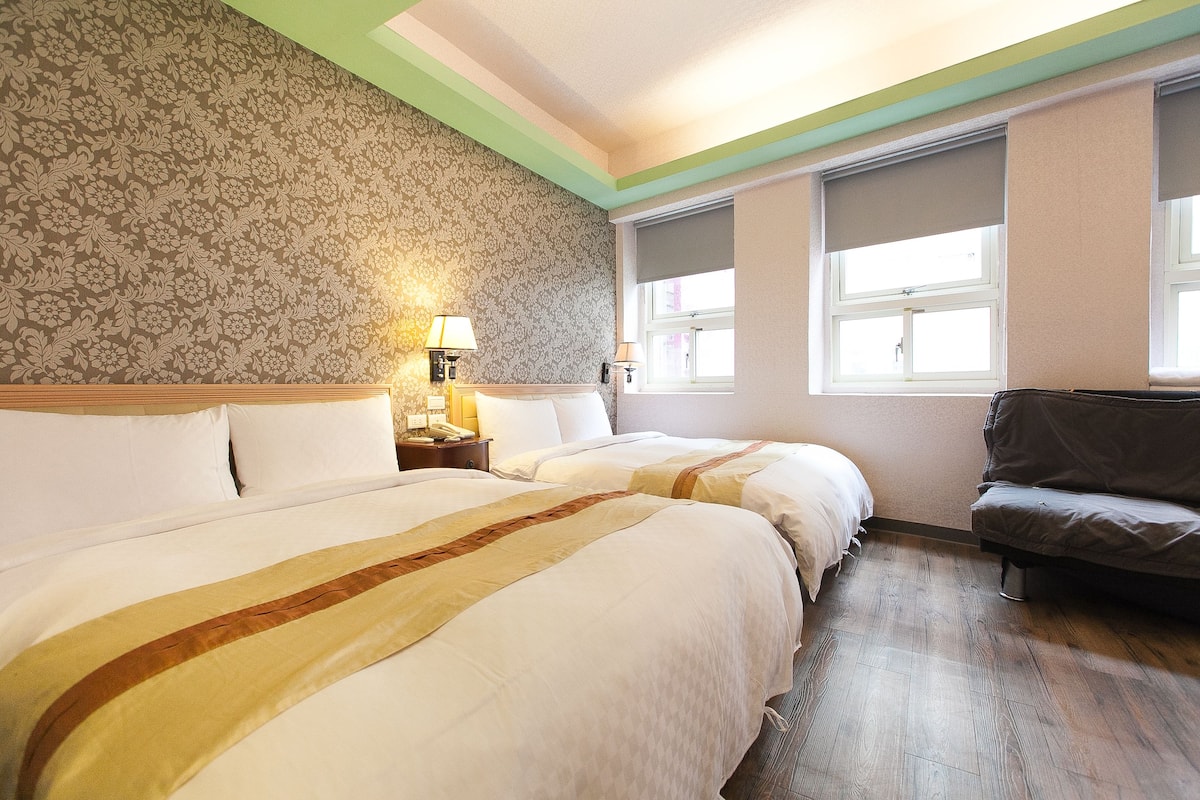1 habitación y ropa de cama de alta calidad