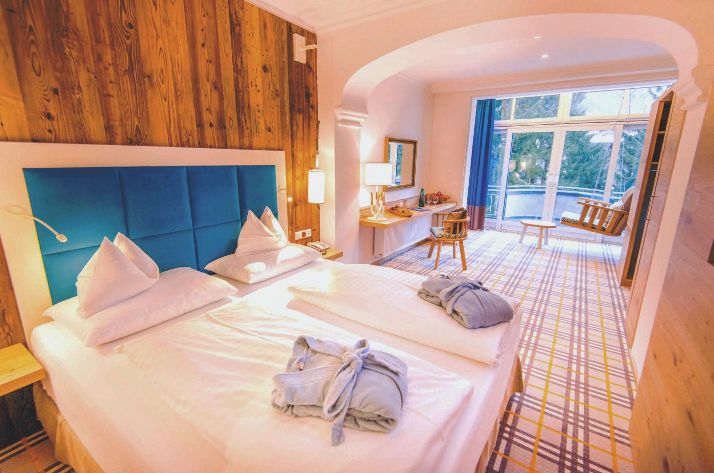 Premium Double Room, Balcony, Mountain View | Premium bedding, in-room safe, desk, blackout curtains