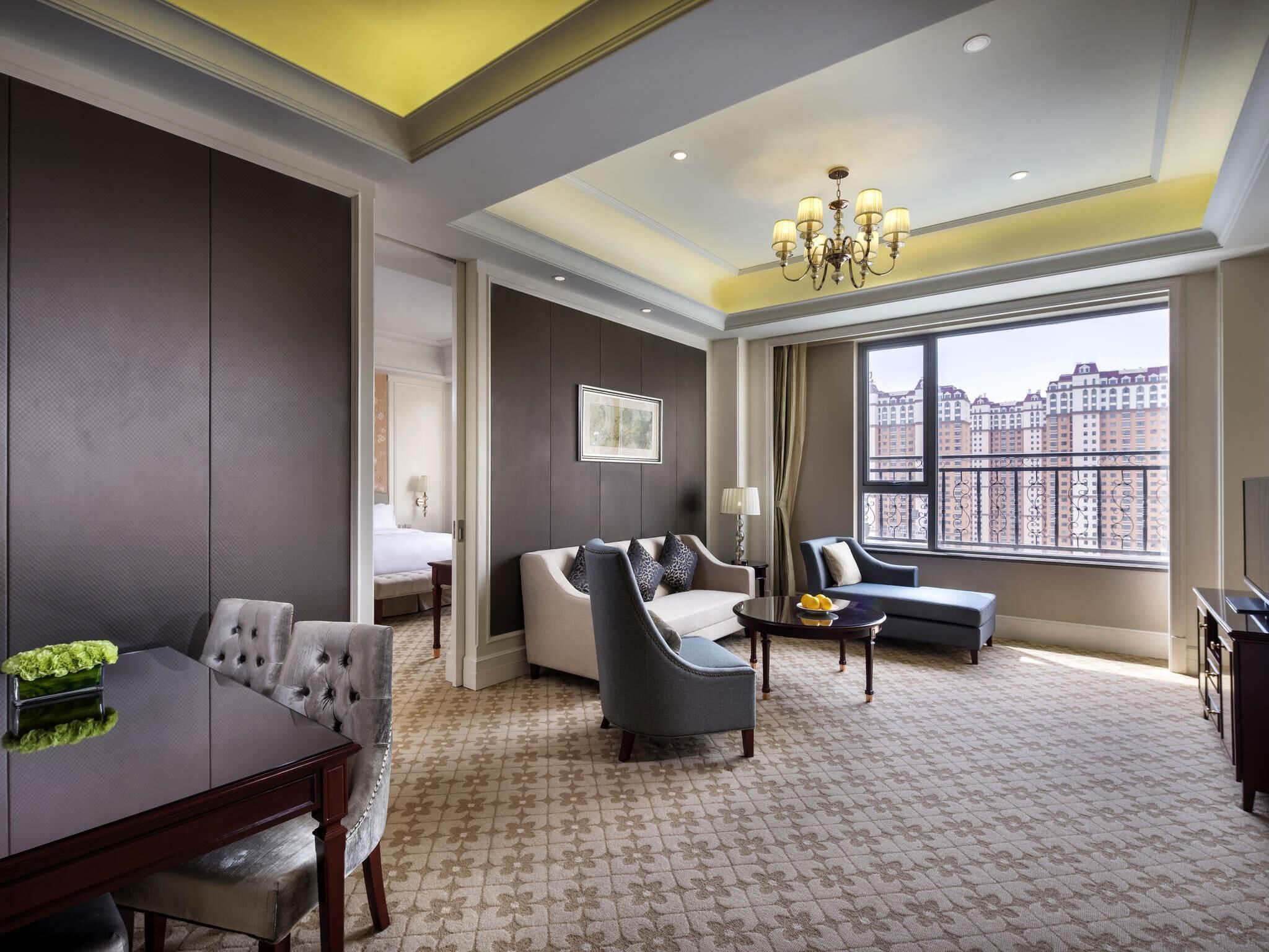 Deluxe Apartment, 2 Bedrooms | Minibar, in-room safe, desk, iron/ironing board