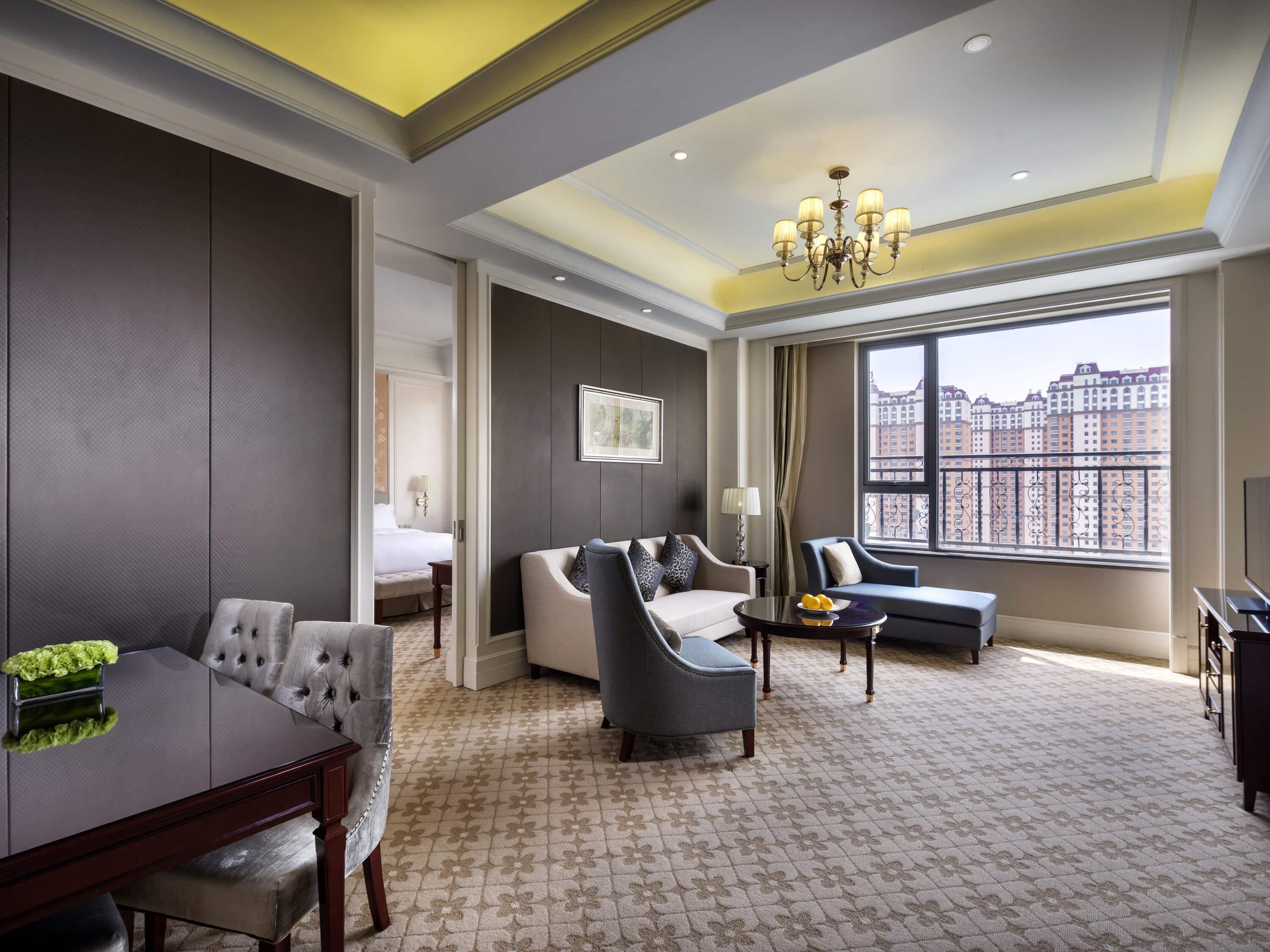 Deluxe Apartment, 2 Bedrooms | Minibar, in-room safe, desk, iron/ironing board