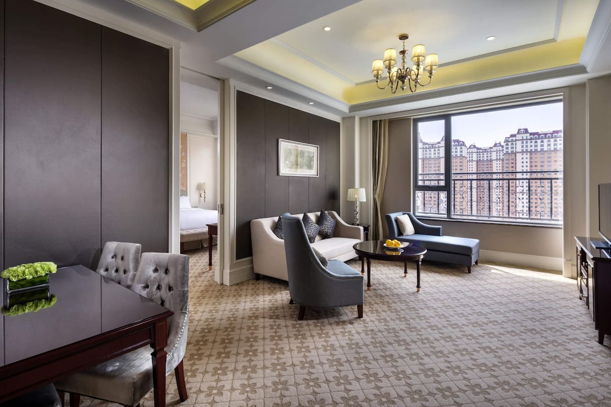 Deluxe Apartment, 2 Bedrooms | Minibar, in-room safe, desk, iron/ironing board