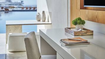 Room, 1 King Bed, Partial Ocean View | Premium bedding, down duvets, Tempur-Pedic beds, in-room safe