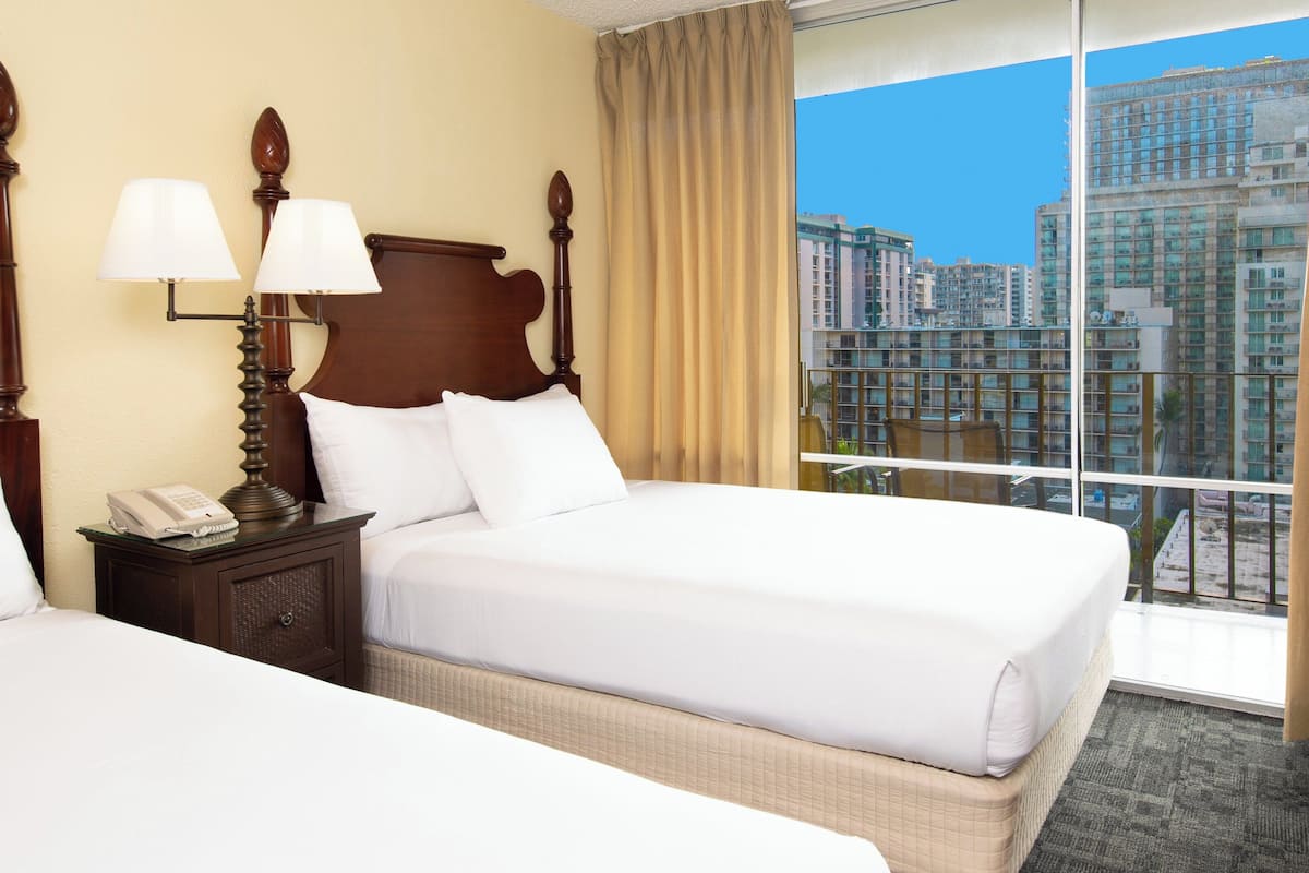 Sky View Two Doubles with Kitchen | In-room safe, desk, laptop workspace, blackout drapes