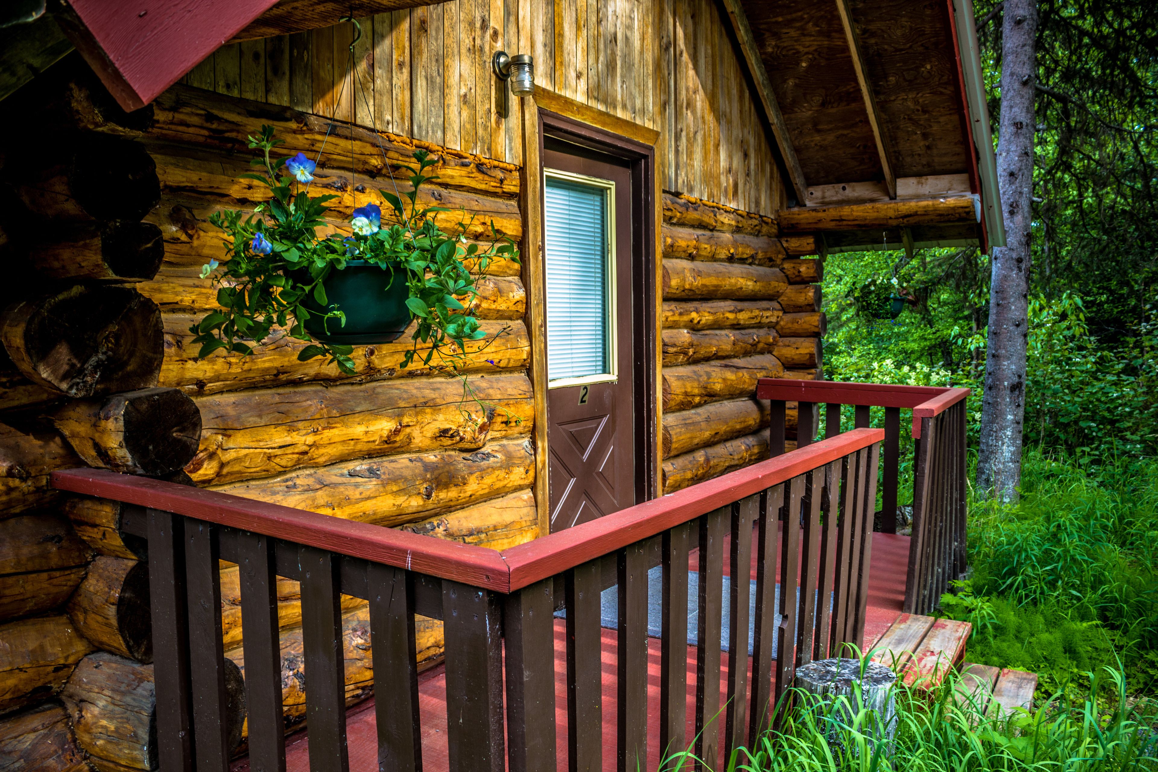 Ferienhütte, Balkon, Bergseite (#2 Baby Bear) | Zustellbetten, kostenloses WLAN, Bettwäsche