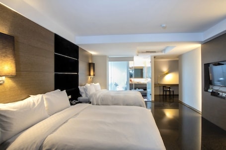 Fashion Quadruple Room | Premium bedding, in-room safe, desk, soundproofing