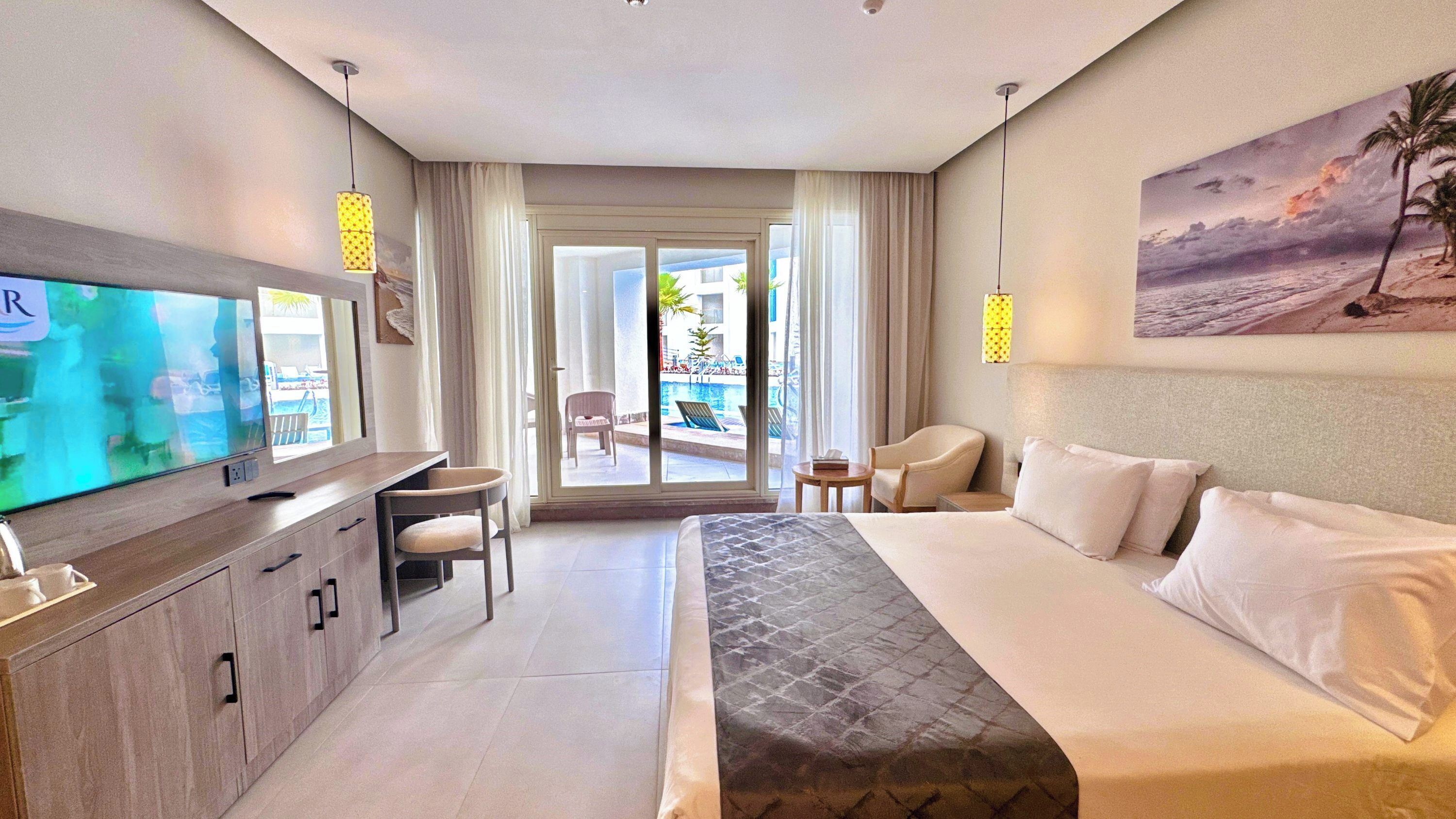 Habitación Confort con 1 cama matrimonial o 2 individuales, vista a la laguna | Sábanas de algodón egipcio, ropa de cama de alta calidad y minibar 