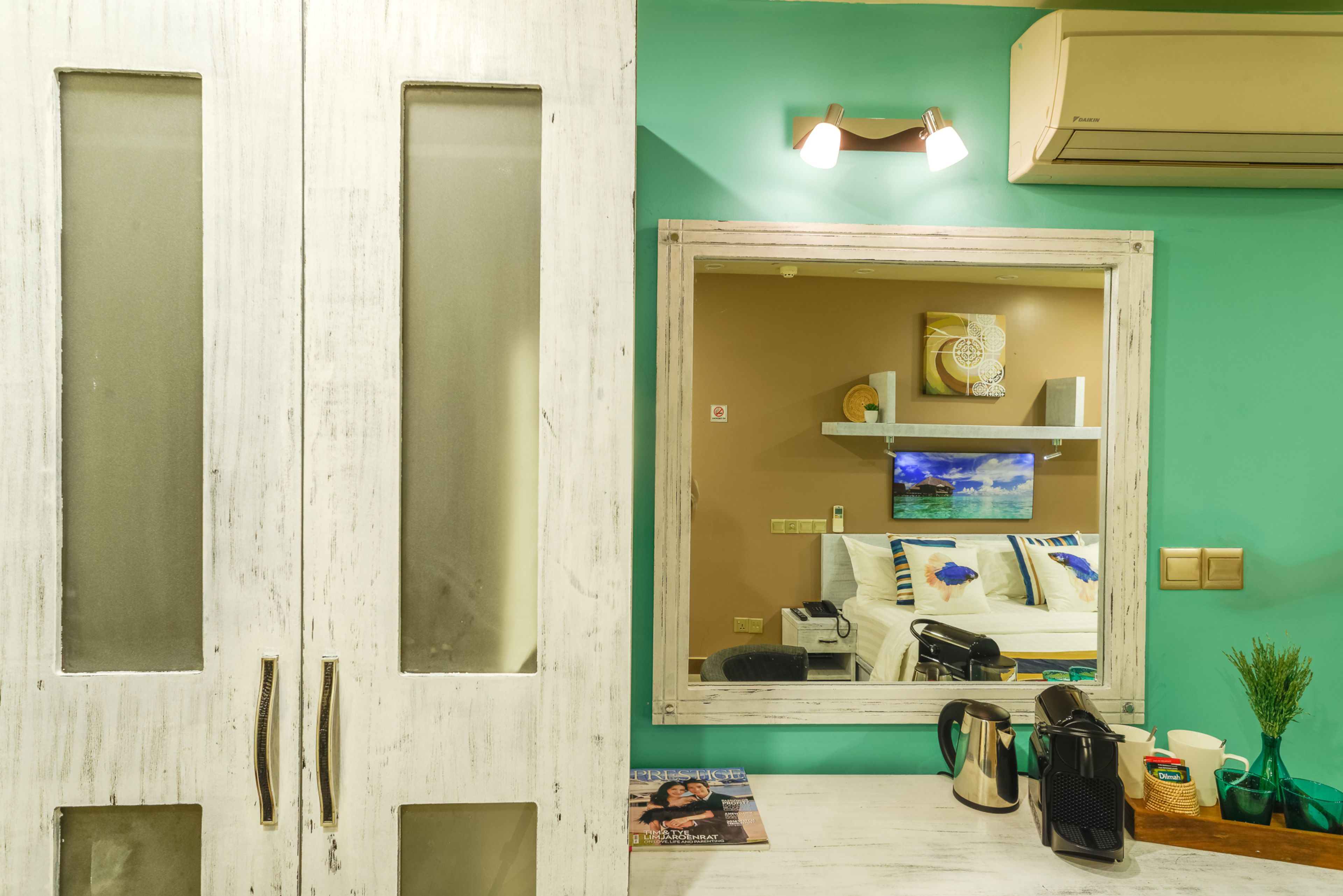 superior double or twin room with free return airport transfer | in-room safe, desk, iron/ironing board, free wifi