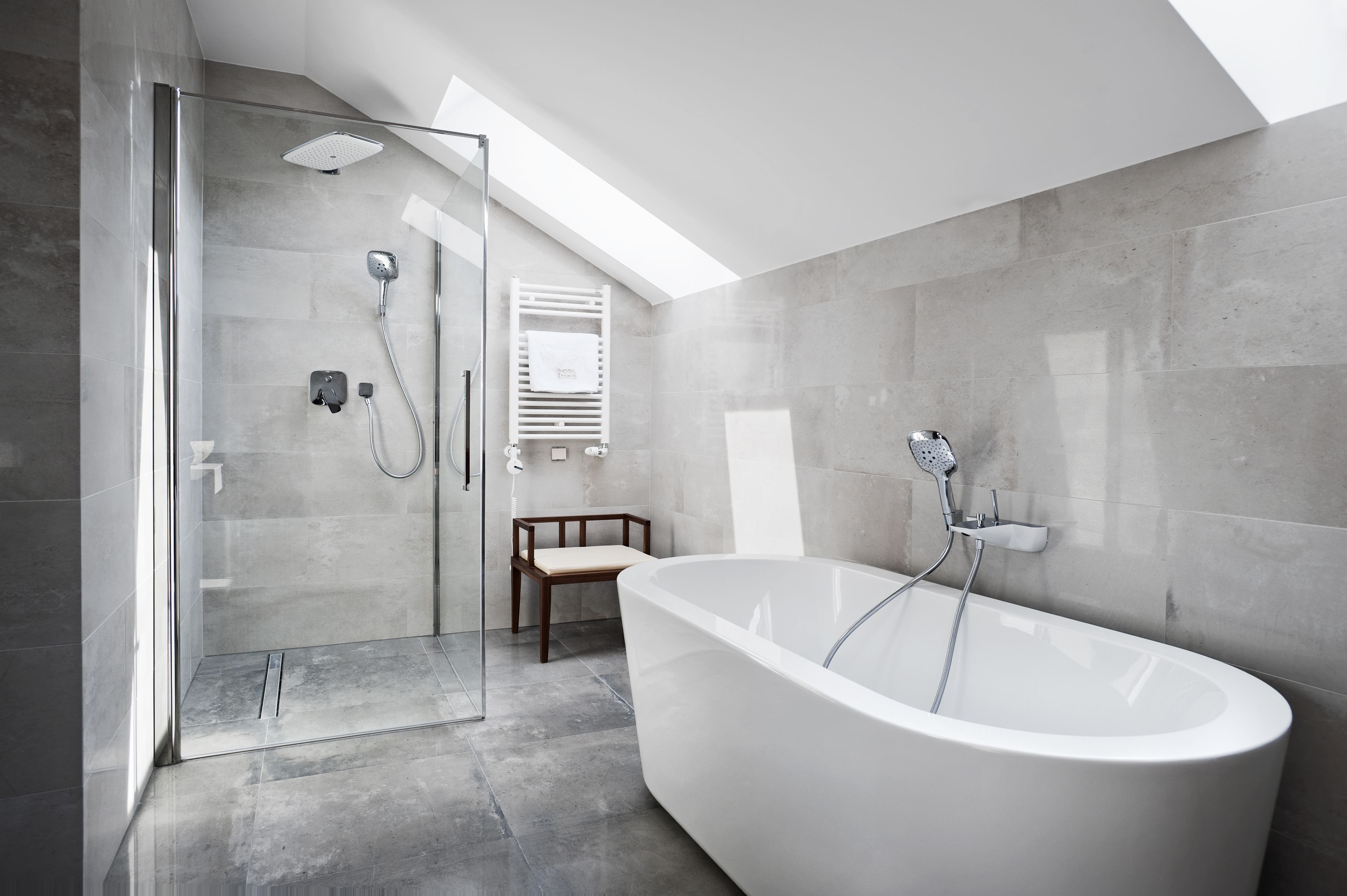 free toiletries, hair dryer, bathrobes, towels