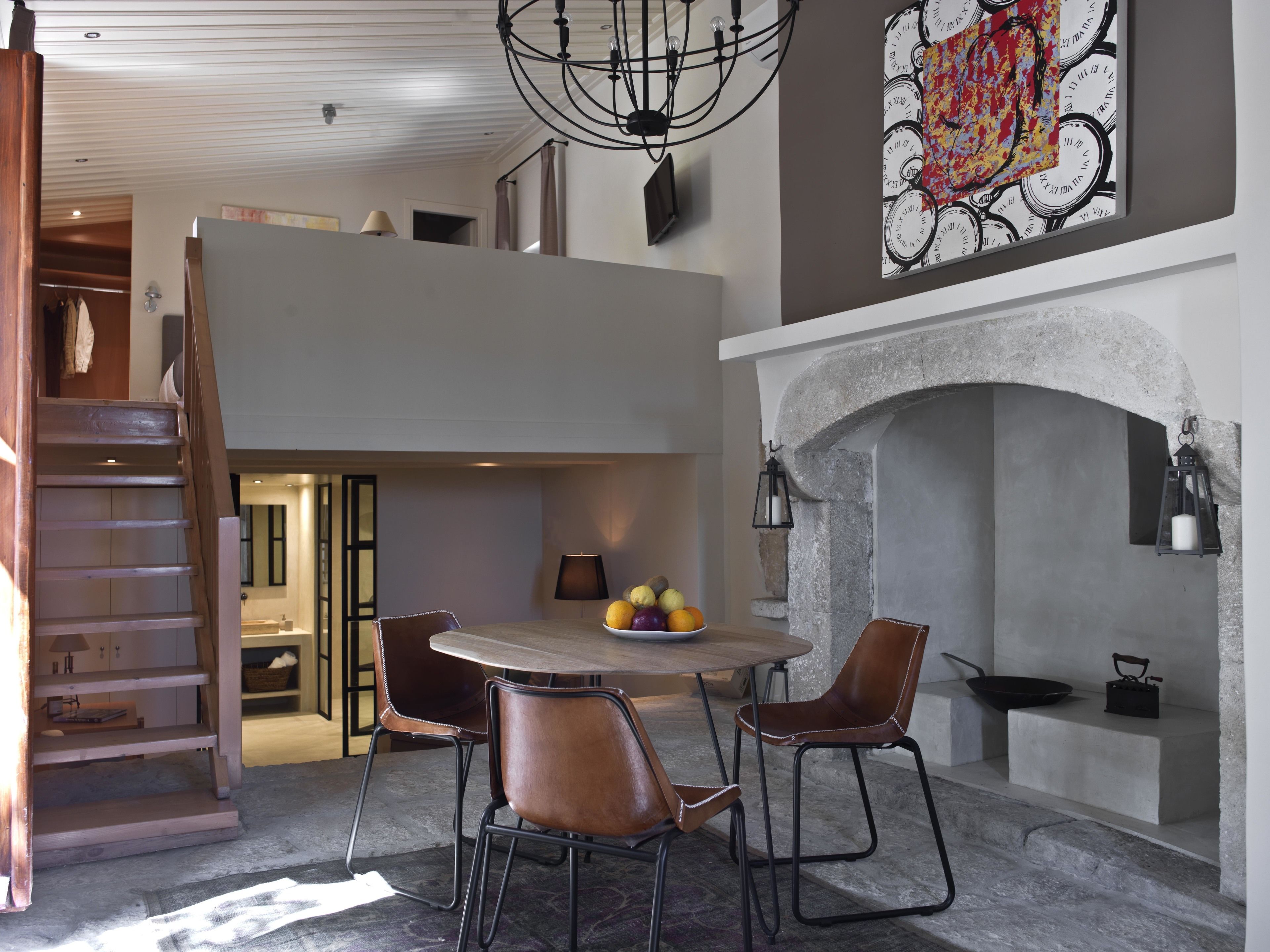 superior suite (kotsifali, 2-storey) | living area | 32-inch flat-screen tv with satellite channels, tv