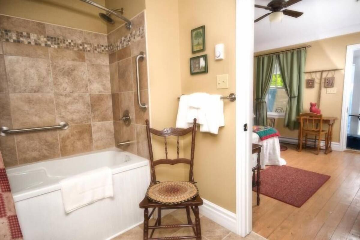 free toiletries, hair dryer, towels