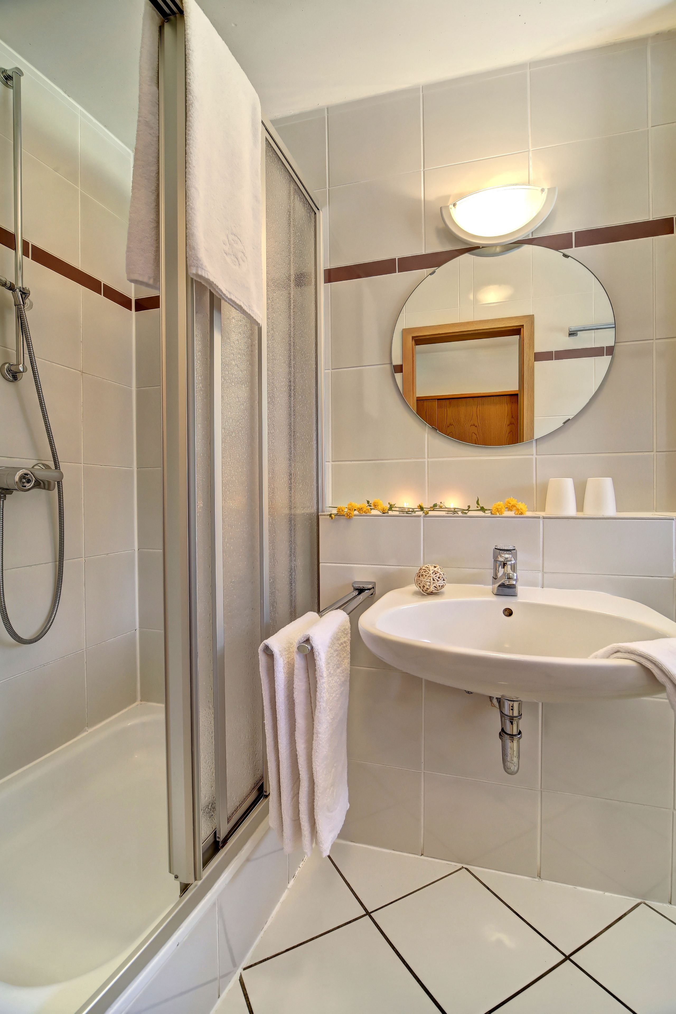 free toiletries, hair dryer, towels