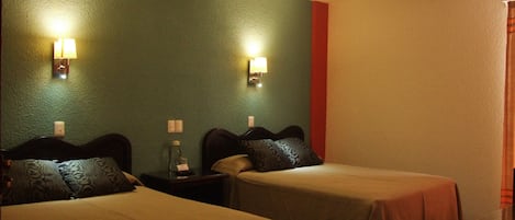 Standard Room, 2 Double Beds | In-room safe, blackout drapes, free WiFi, bed sheets