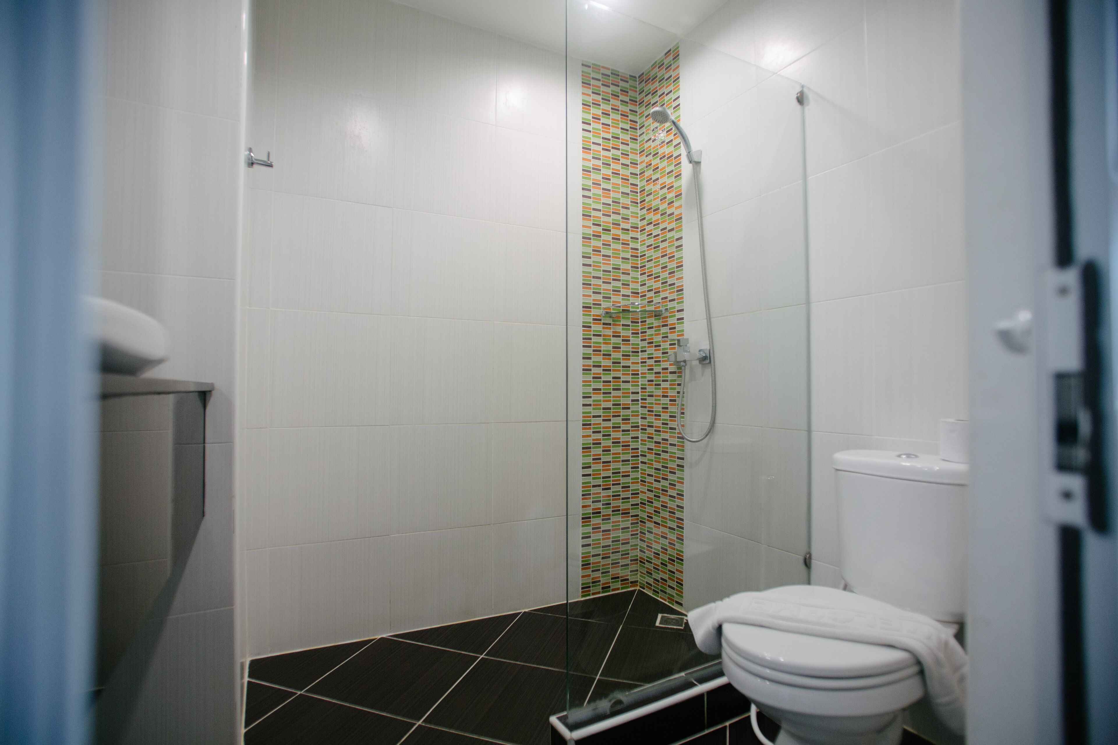 deluxe room, 1 king bed, non smoking | bathroom | shower, free toiletries, hair dryer, towels