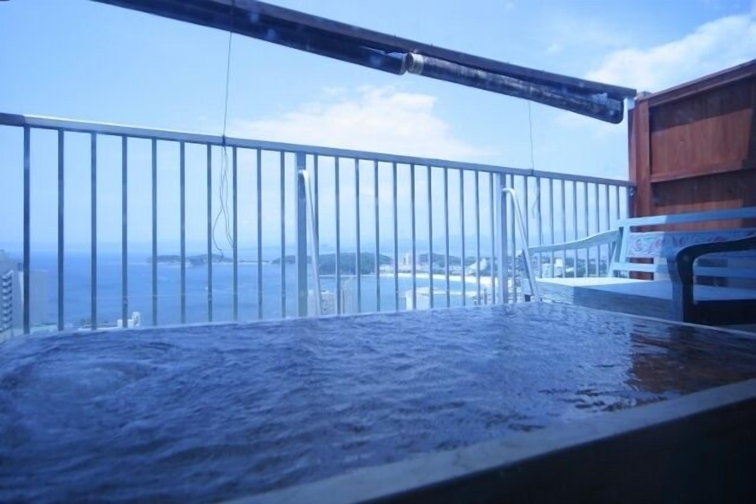 western-style double room with open-air bath(renewed furniture and interior) | bathroom | spring water bathtub, free toiletries, slippers, bidet