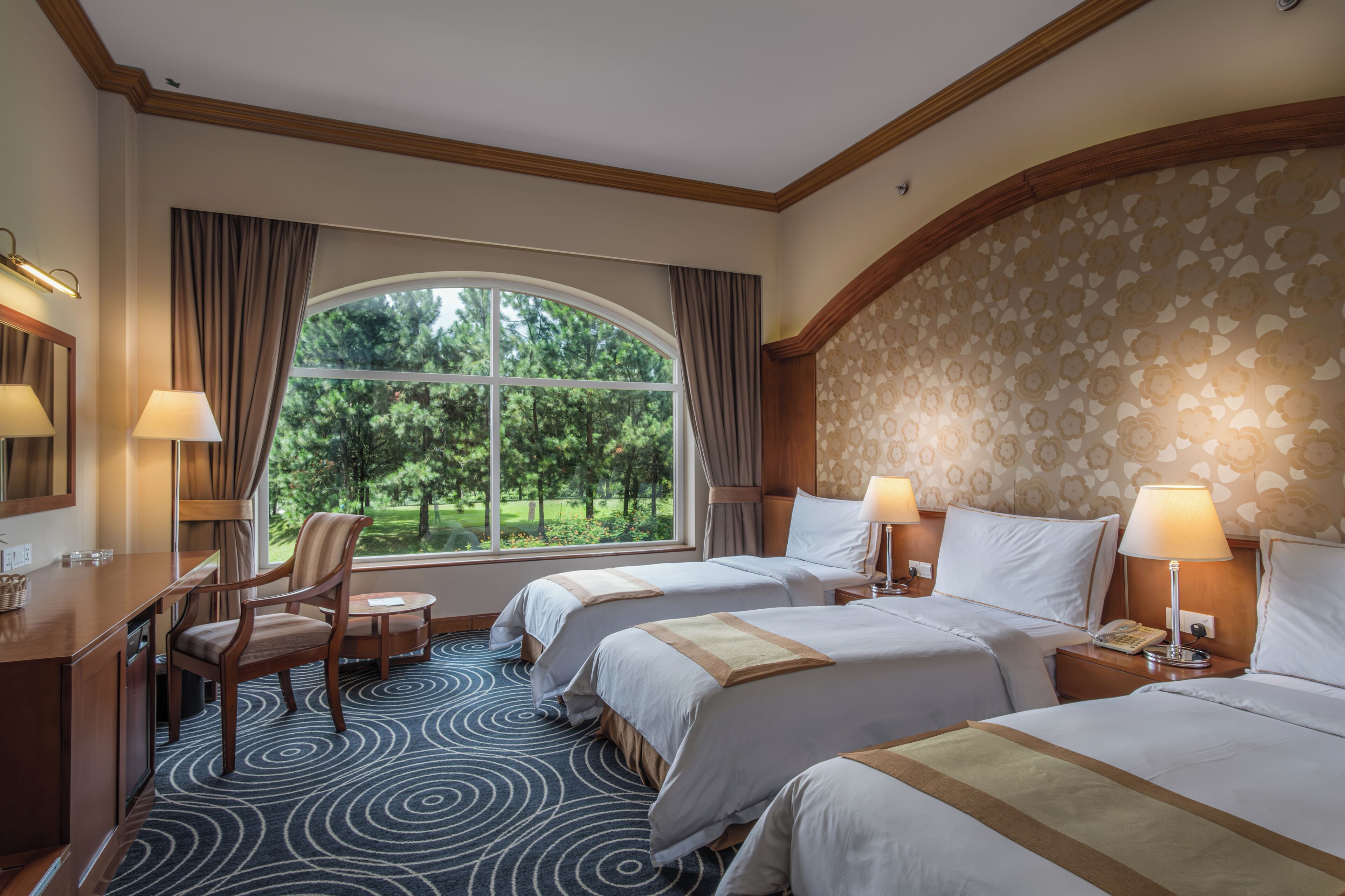 Deluxe Triple Room, Garden View | 1 bedroom, Egyptian cotton sheets, down comforters, pillowtop beds