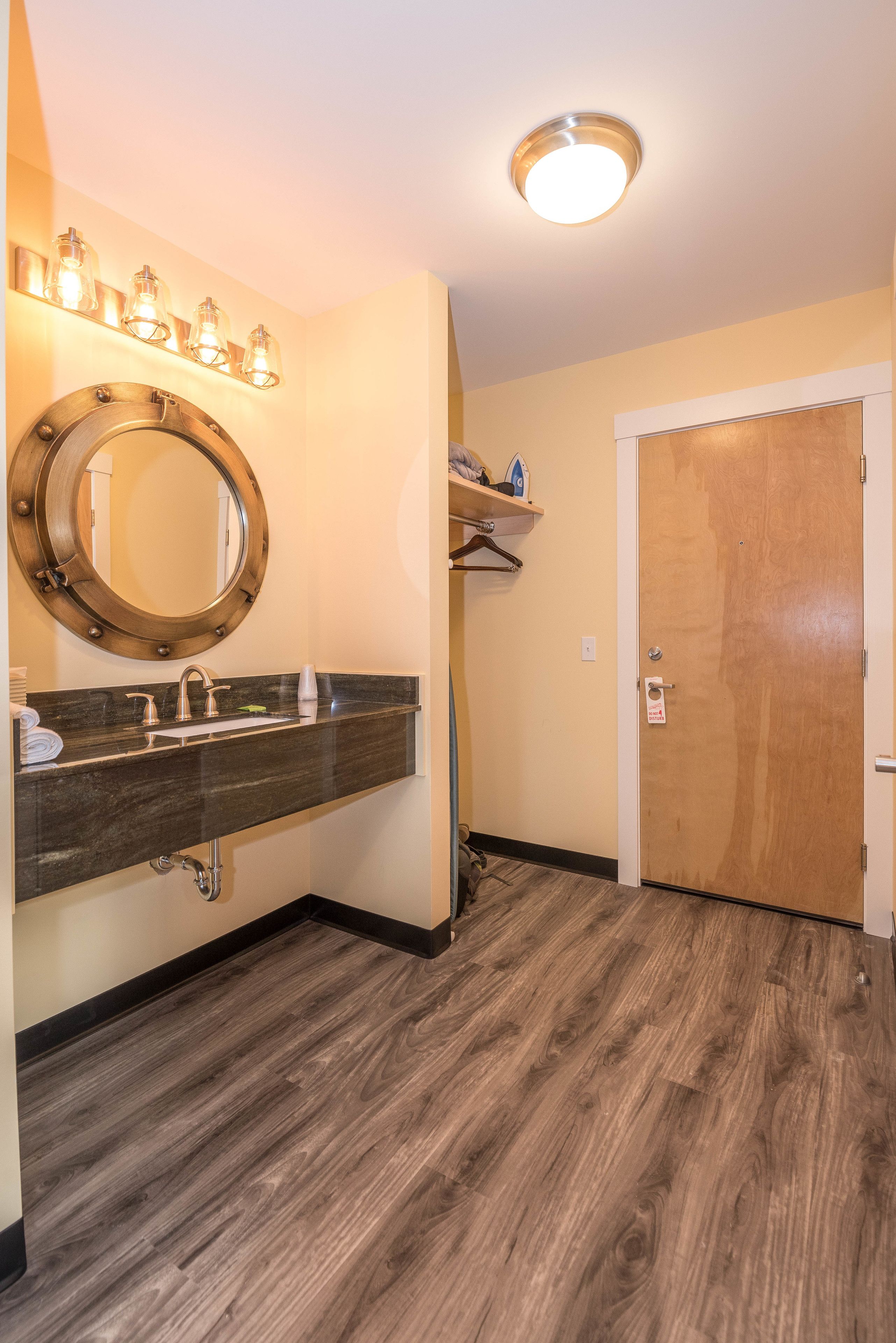 individually decorated, desk, blackout curtains, iron/ironing board