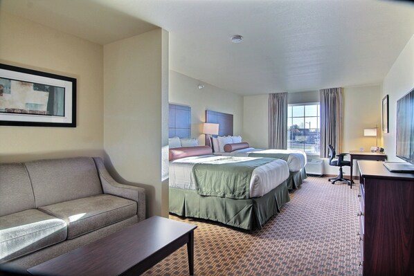 Premium bedding, pillow-top beds, in-room safe, individually decorated