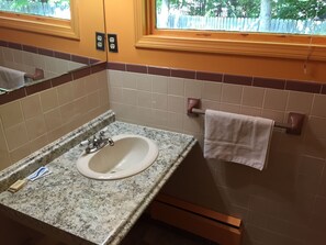 Standard Room, 2 Queen Beds | Bathroom - Timberly Motel (Gaylord)