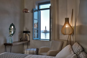 Down comforters, pillowtop beds, in-room safe, soundproofing