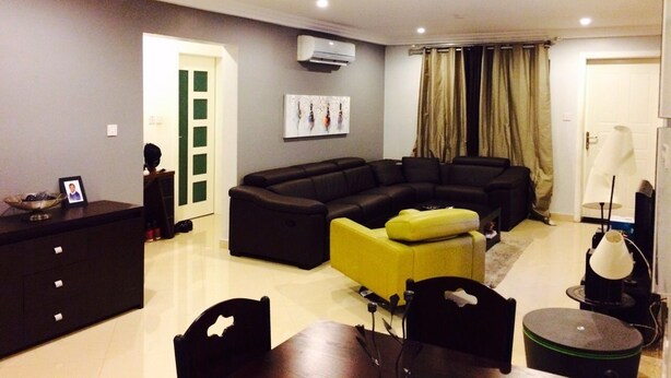 Apartment, 2 Bedrooms, Pool Access | Living room | Flat-screen TV - Casas Corona (Accra)