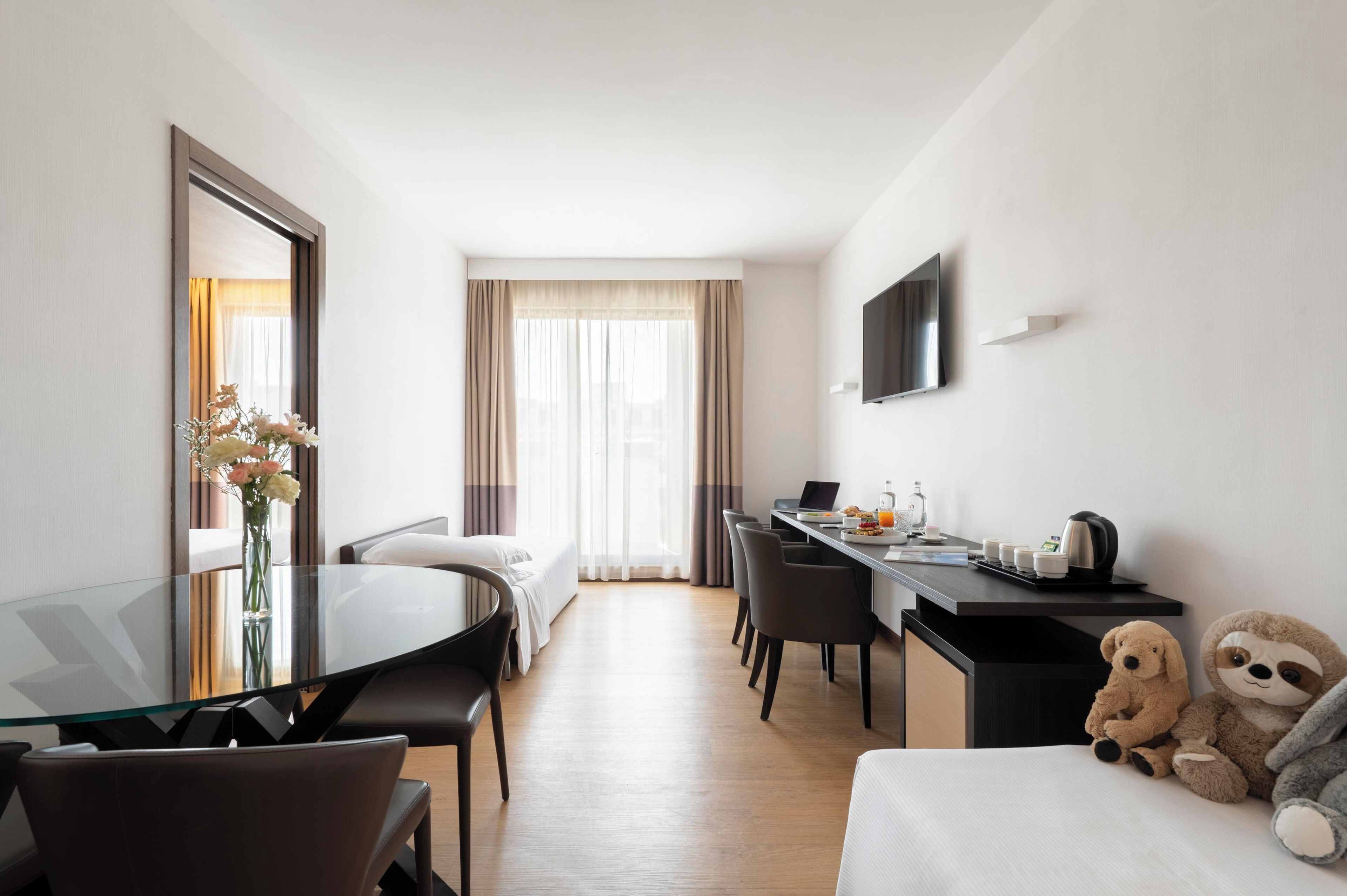 Family Quadruple Room, Balcony | In-room safe, desk, blackout drapes, soundproofing
