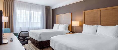 1 habitación, escritorio y cortinas blackout