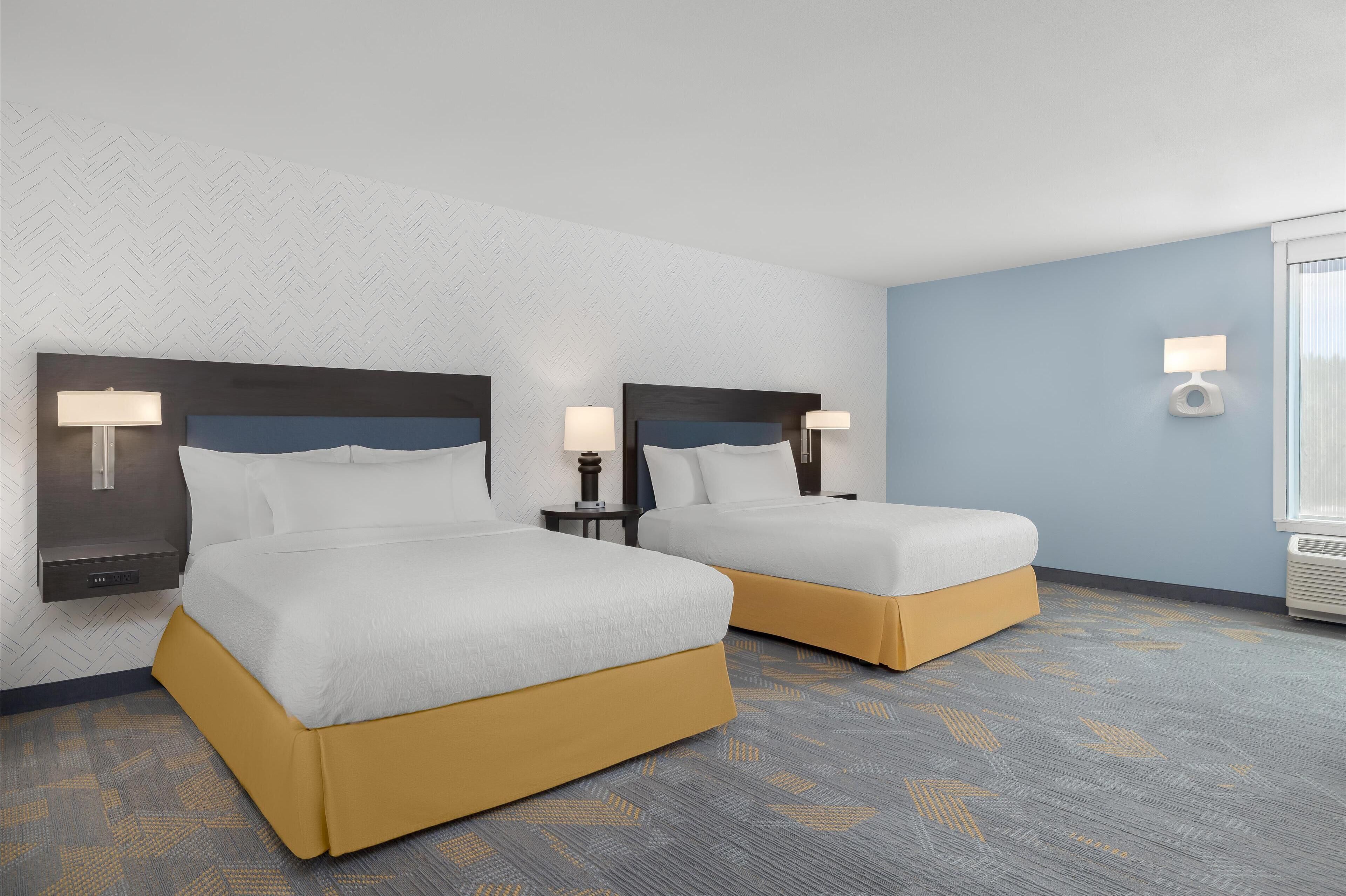 blackout curtains, iron/ironing board, free wifi, bed sheets