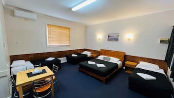 Desk, blackout curtains, iron/ironing board, free WiFi