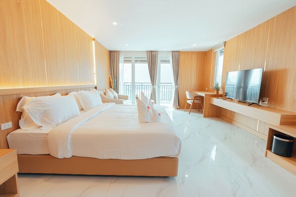 Habitación doble Premier | Ropa de cama de alta calidad y minibar