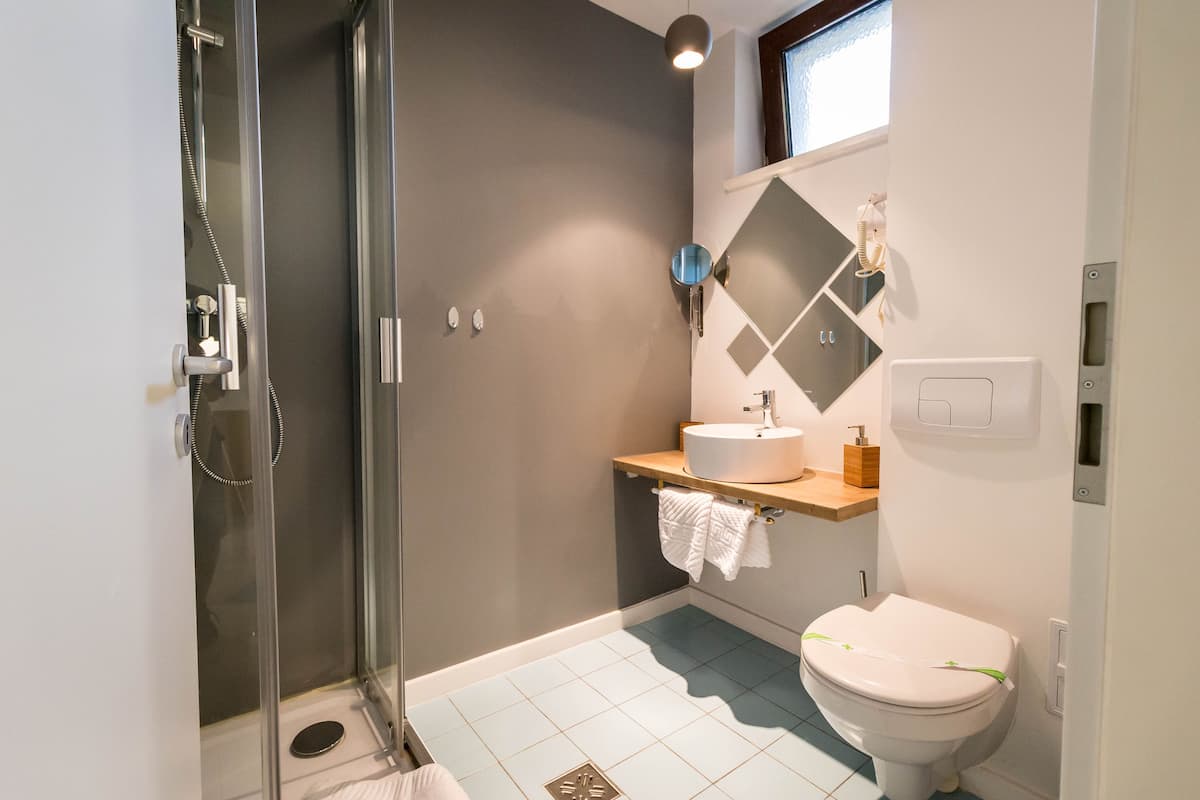 economy double room | bathroom | towels