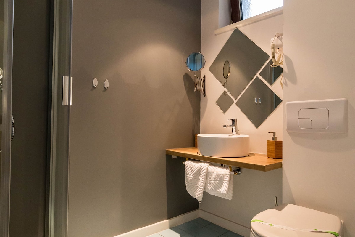 economy double room | bathroom | towels