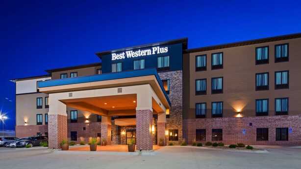 A Best Western Plus hotel with a modern design, featuring a prominent entrance with a covered area and multiple windows. - Best Western Plus Lincoln Inn & Suites (Lincoln)