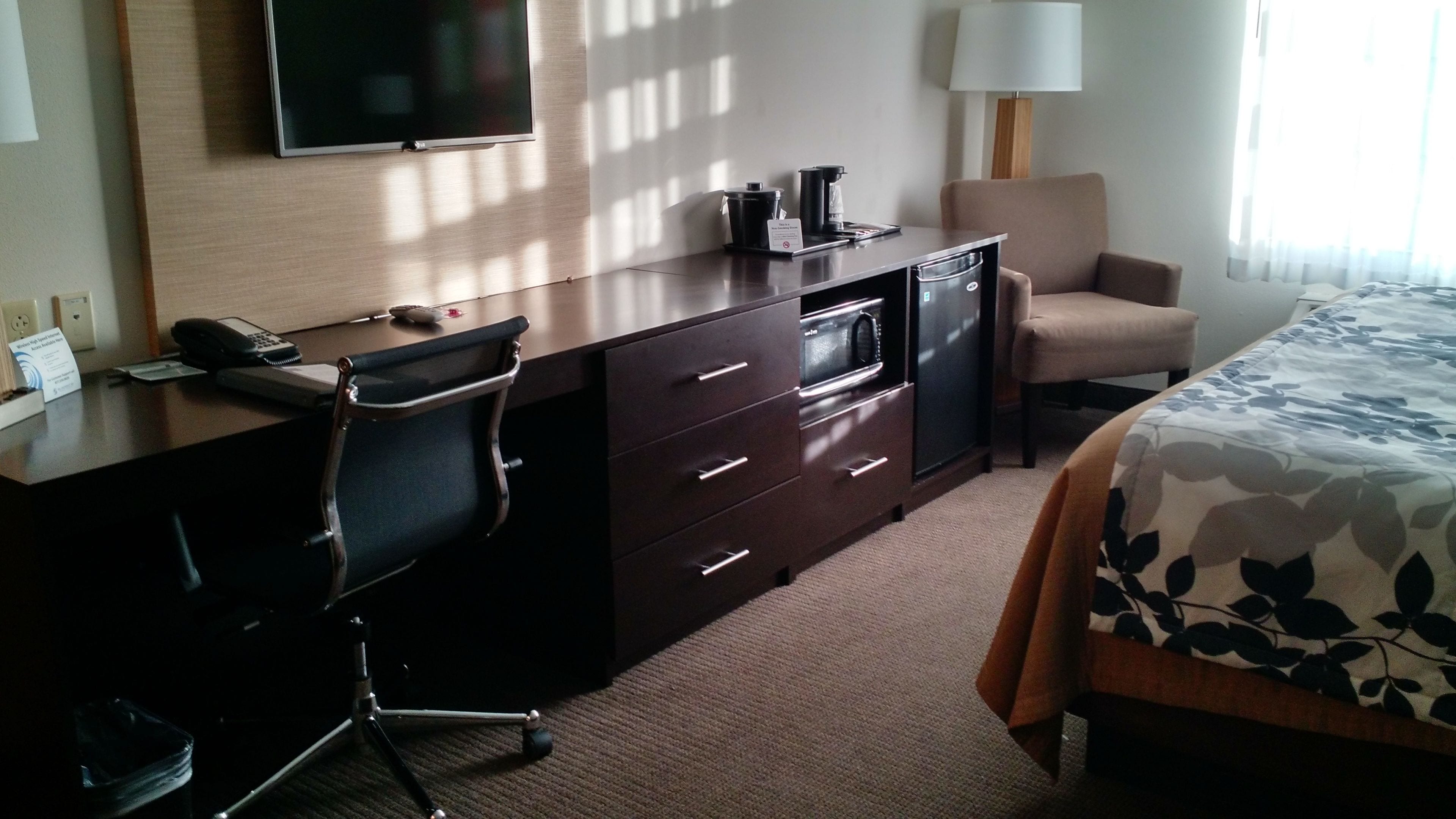 suite, 1 king bed with sofa bed, non smoking | desk, blackout curtains, iron/ironing board, free wifi