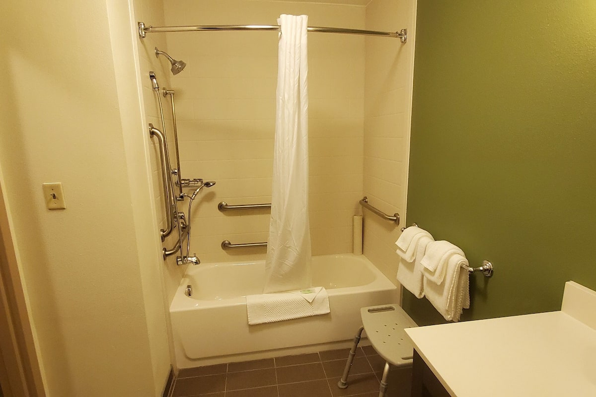 free toiletries, hair dryer, towels, soap