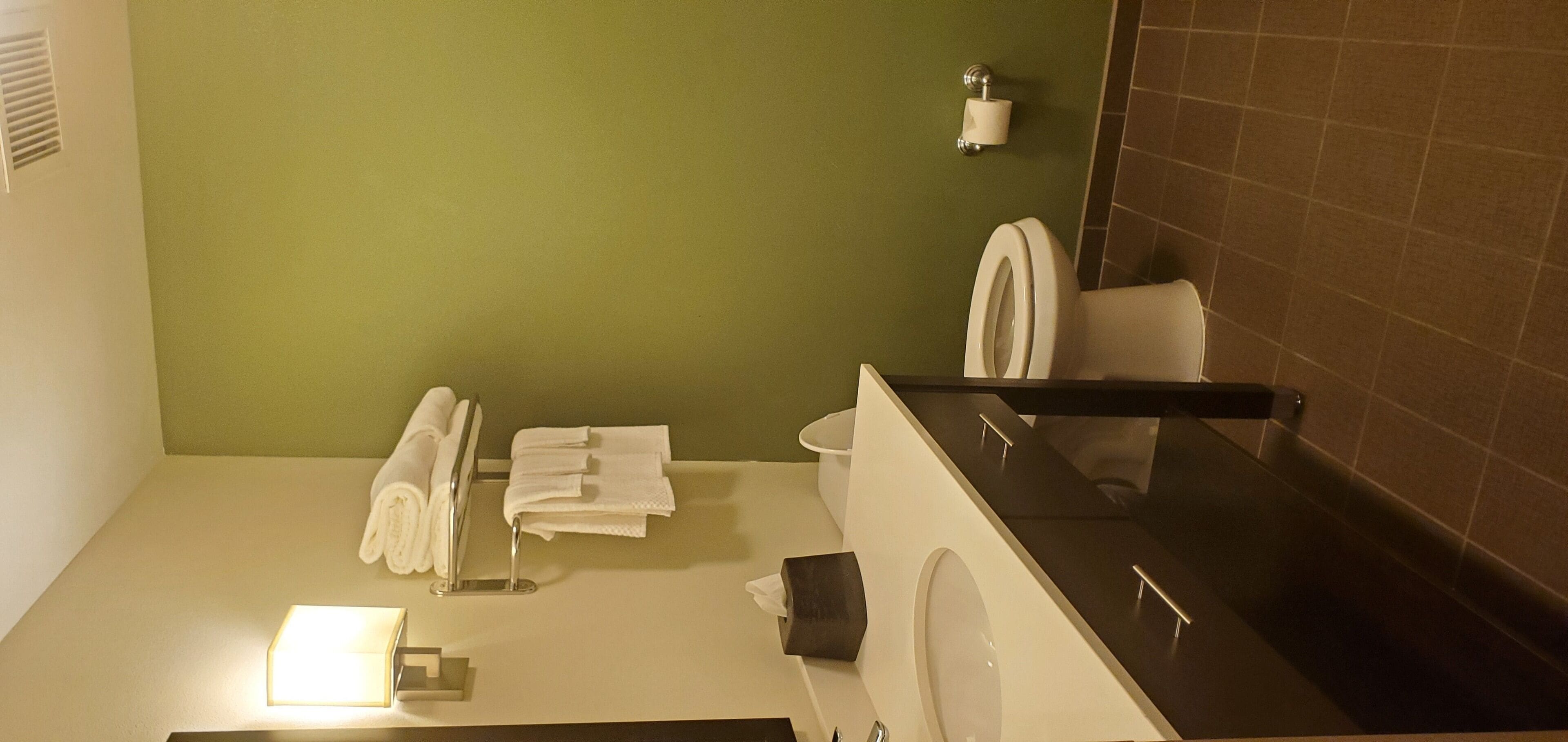 free toiletries, hair dryer, towels, soap