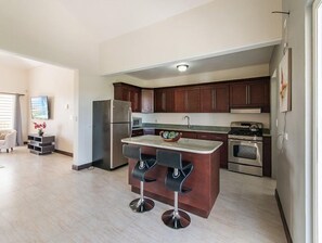 Premium Apartment, 2 Bedrooms, 2 Bathrooms, Ocean View | Private kitchen | Fridge, microwave, stovetop, dishwasher