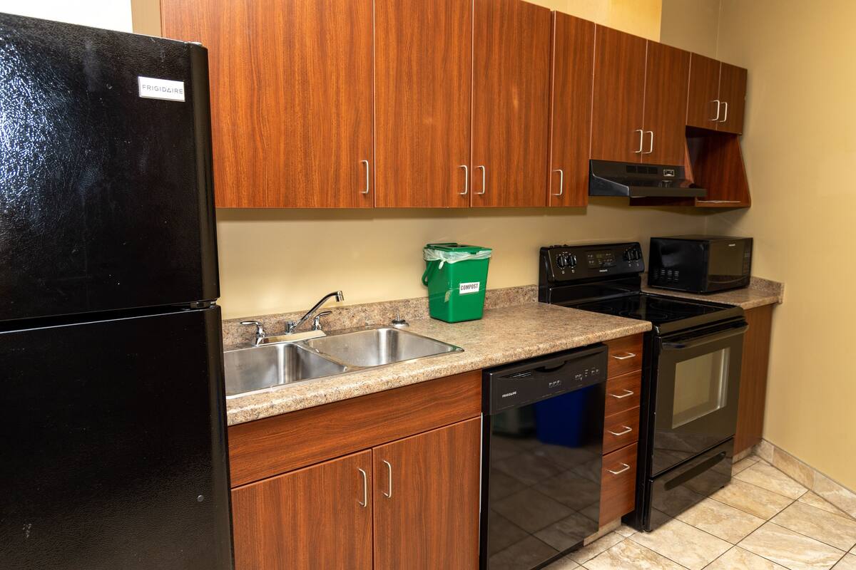 double room with 2 double beds | private kitchen | fridge, microwave, coffee/tea maker