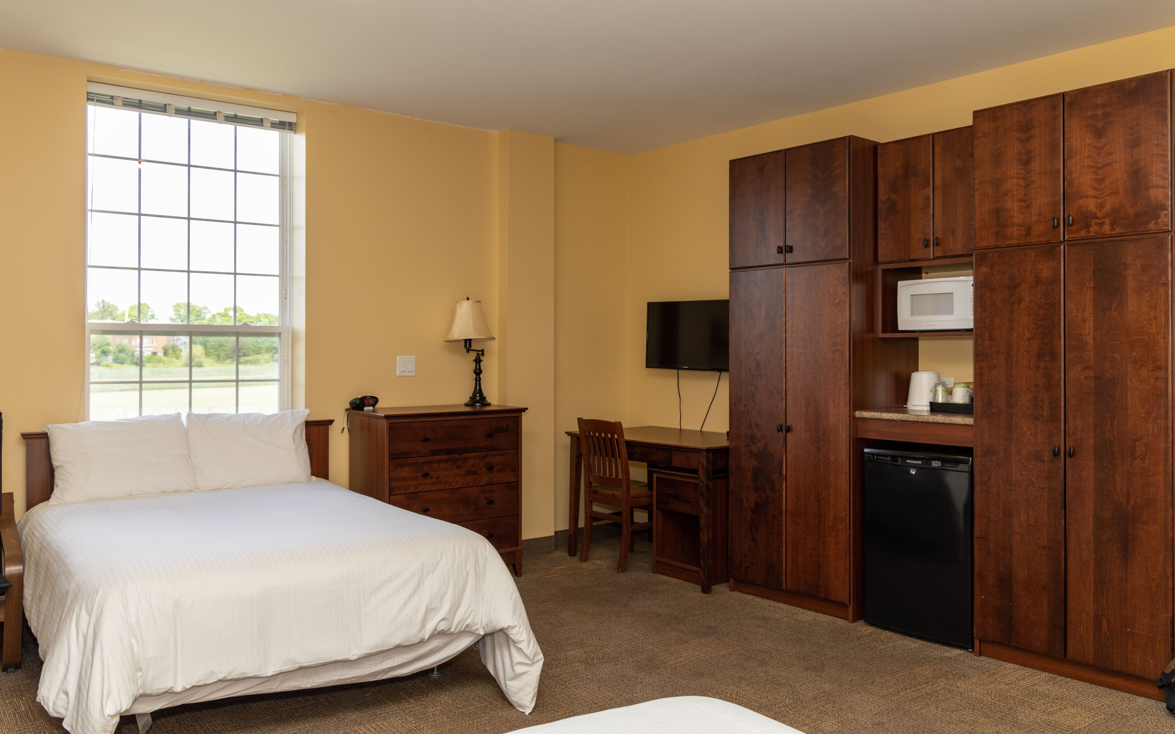 double room with 2 double beds | desk, laptop workspace, iron/ironing board, free wifi