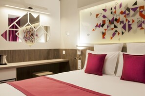 Premium bedding, minibar, in-room safe, desk